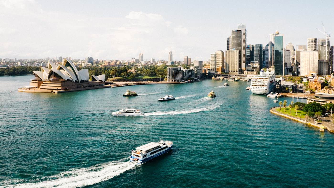 Sydney Harbour with the Opera House and city skyline